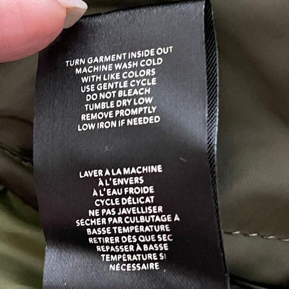 OAT New York Olive Green Quilted Satin Jacket, NWT! Size XL - Picture 11 of 11